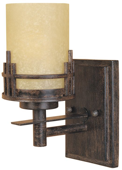 Mission Ridge 10 1/2" High Goldenrod Glass Wall Sconce