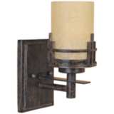 Mission Ridge 10 1/2&quot; High Goldenrod Glass Wall Sconce