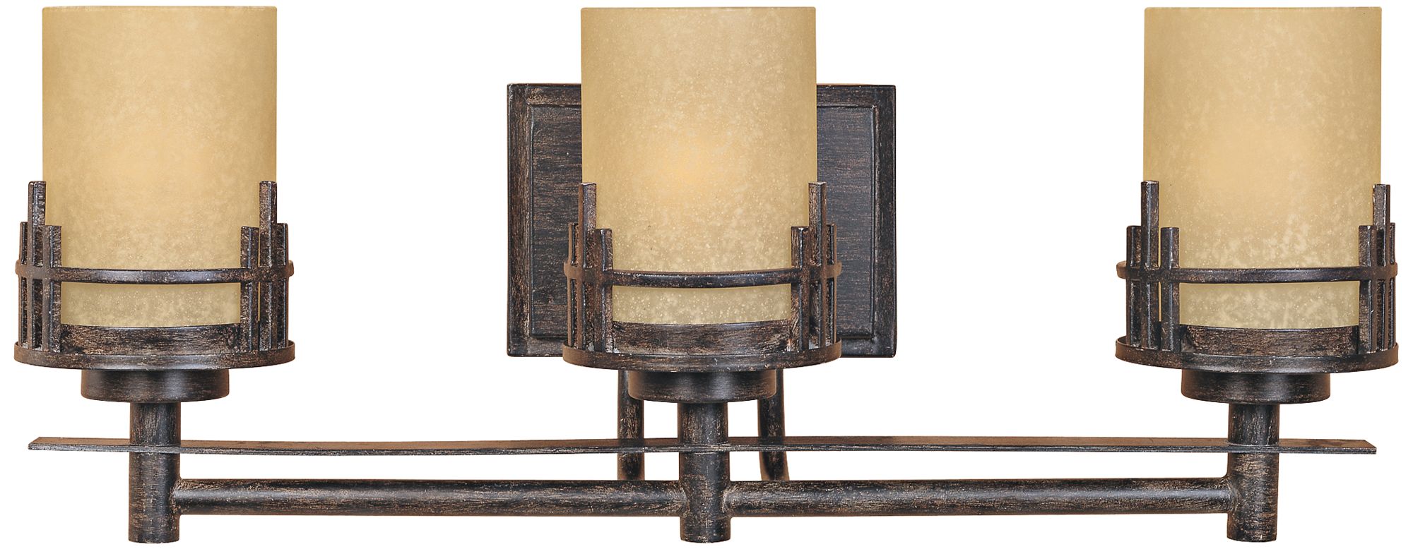 Mission Ridge 23 1/2"W 3-Light Goldenrod Glass Bath Light