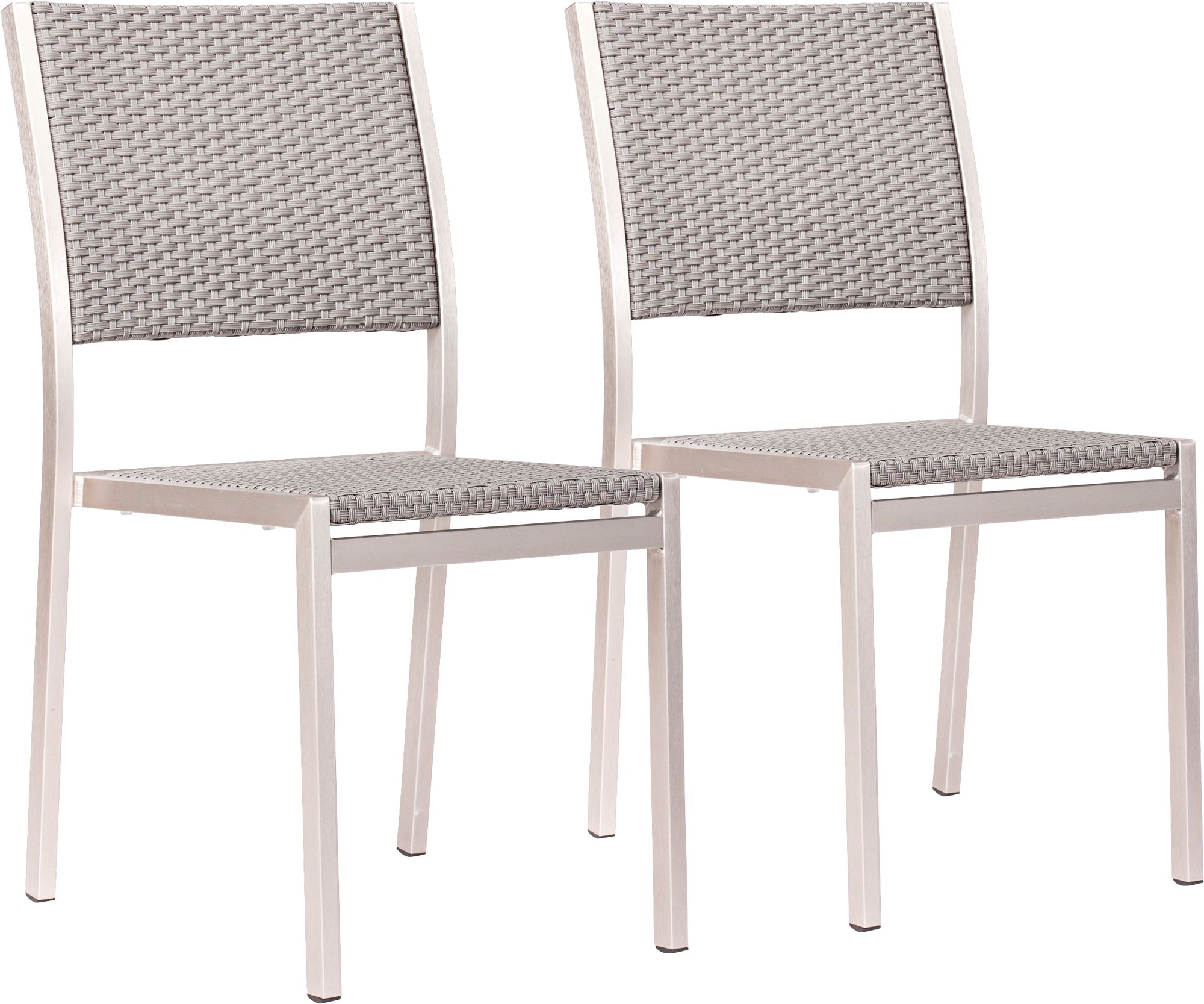 Zuo Metropolitan Weave Outdoor Dining Chair Set of 2