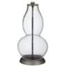 Clear Glass Fillable Double Gourd Table Lamp
