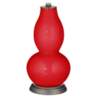 Bright Red Sheer Double Shade Double Gourd Table Lamp