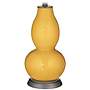 Goldenrod Linen Drum Shade Double Gourd Table Lamp
