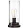 Libby Seeded Glass 12" High Edison Bulb Accent Lamp